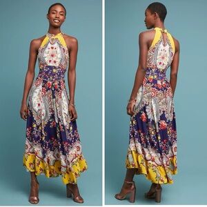 Anthropologie Multicolor Floral Maxi Dress NWT
